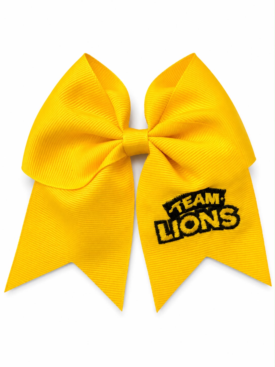 Team Lion small boutique embroidered bow.