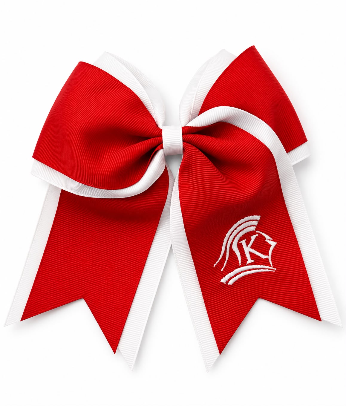 Red on white large bows