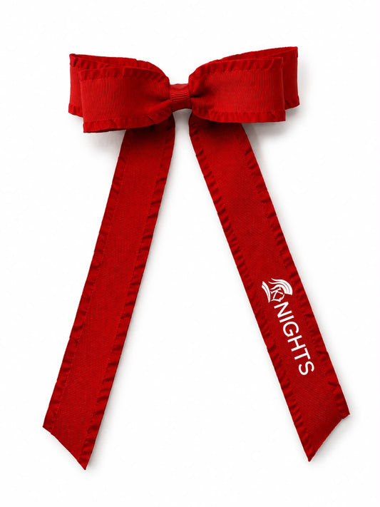 Red long tail bow, DTF (Direct-to-Film)
