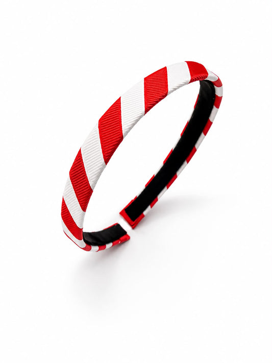 Candy cane style woven headband.