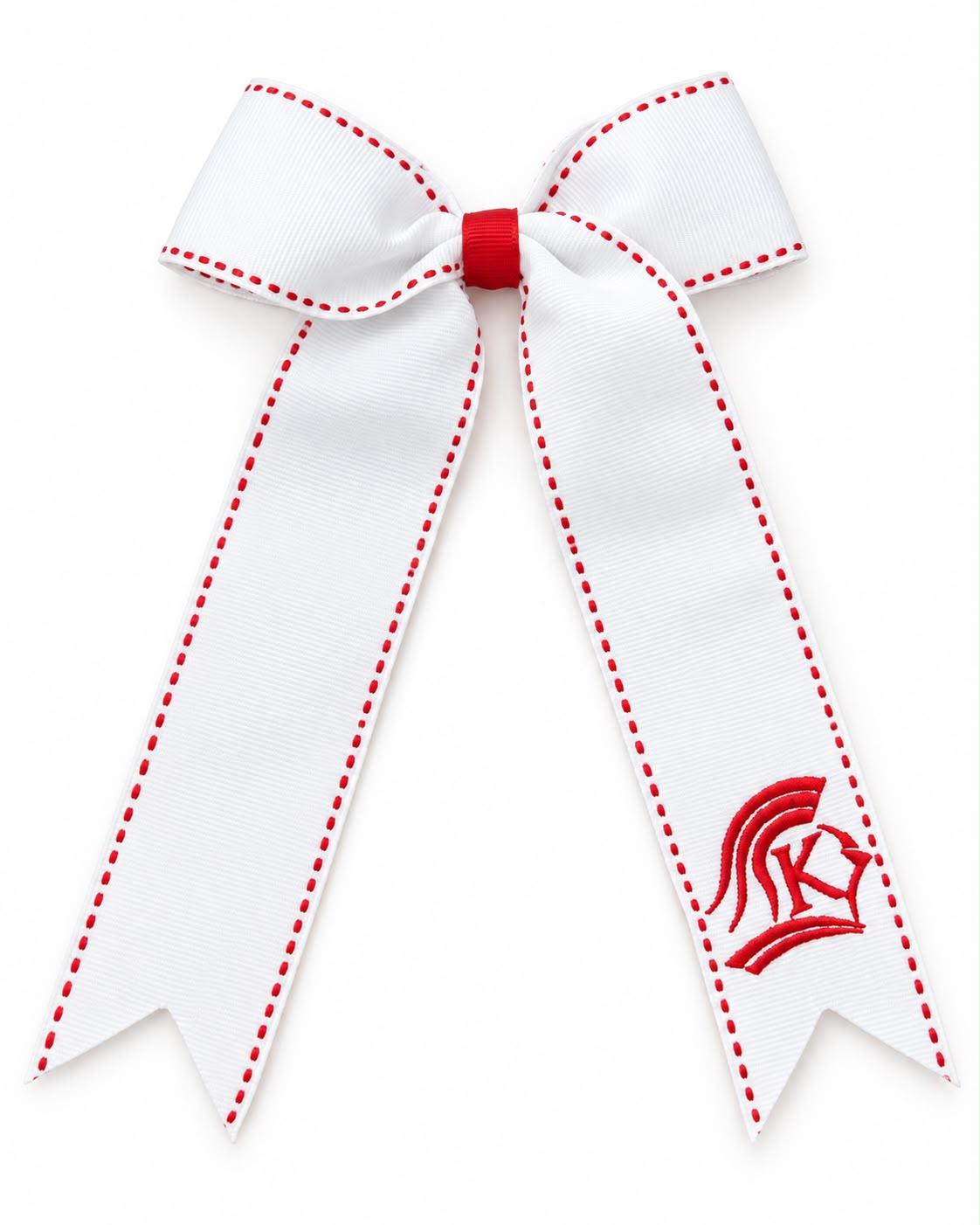 KCS Knights Long Tail white with red stitching