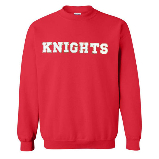 Red Knights Sweaters with letter patches